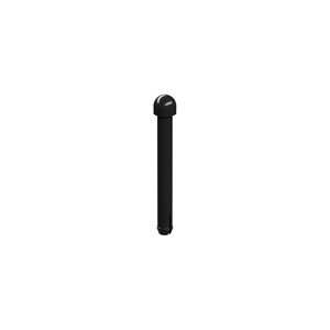 Picture of Axle with clip, black