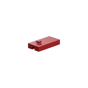 Picture of Building block 15x30x5 with groove and pin, red