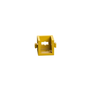 Picture of Angle girder 15 with 2 pins, yellow