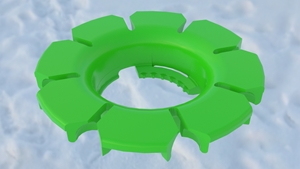 Picture of Omniwheel rim outer ring, green