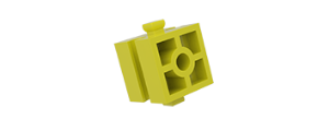 Picture of Building block 15 with hole yellow