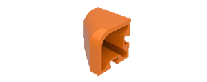Picture of End piece left orange